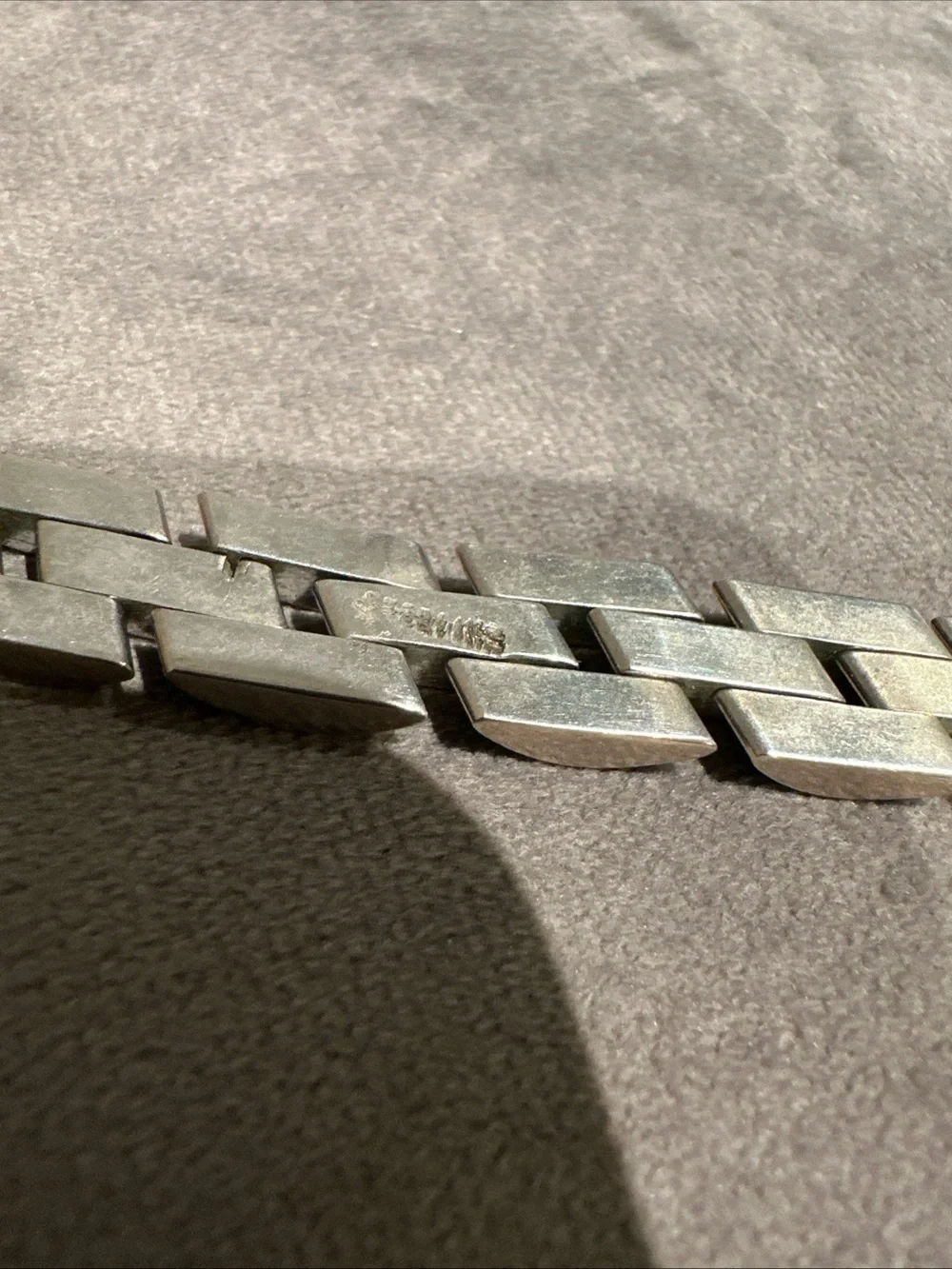 Vintage .925 Sterling Silver Panther Link Bracelet Heavy 55g 7.5